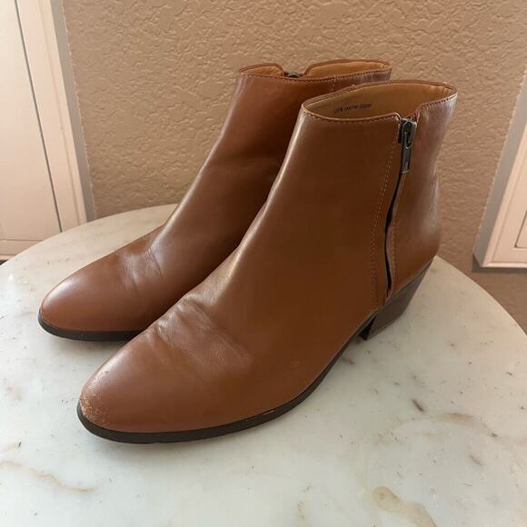 J. Crew Camel Leather Booties 10 Soft Ankle - Picture 3 of 7